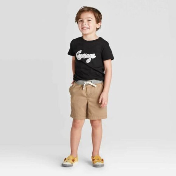 NWT Cat & Jack Toddler Boys' Chino Shorts Tan 5T - Picture 3 of 3